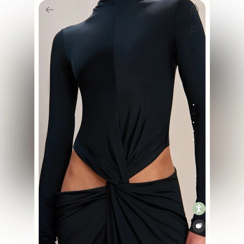Cult Gaia Keri Dress Black Maxi cutout jersey slinky gown NWT Revolve $898 M - Picture 3 of 12